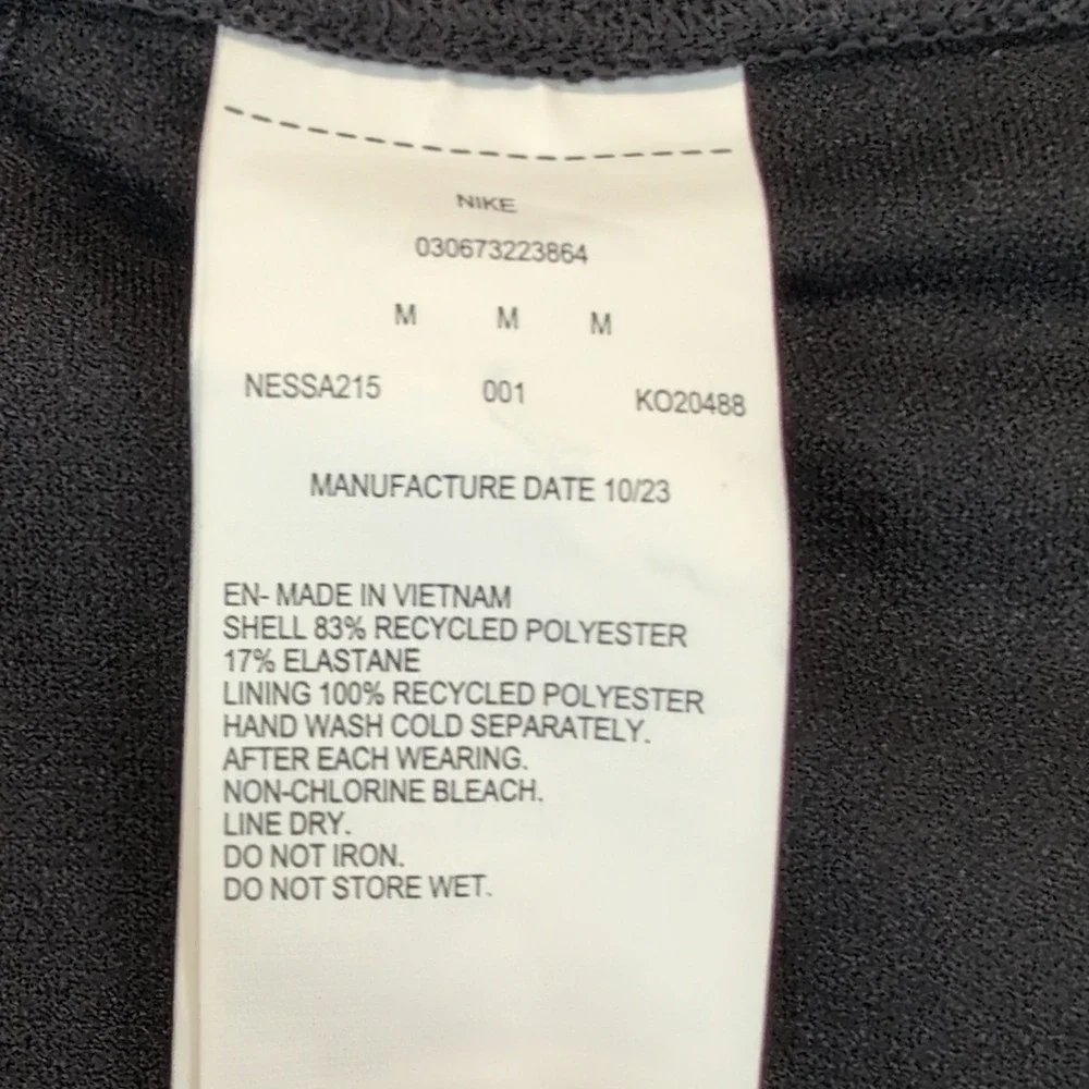 Nike Women's High-Waisted Black Swim Bottom Bikini Briefs M